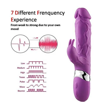 Powerful Rabbit Vibrator For Women G Spot Vagina Clitoris Stimulator Masturbator Dildo Massager Vibrator Adult Sex Toy For Woman 3