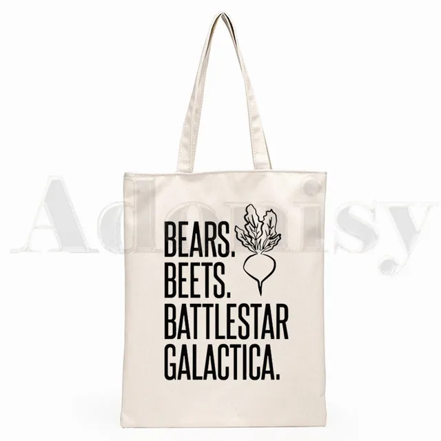 The Office TV Show Dunder Mifflin Paper Company Shoulder Canvas Bags Large Capacity College Harajuku Handbag Women Shopping Bag F