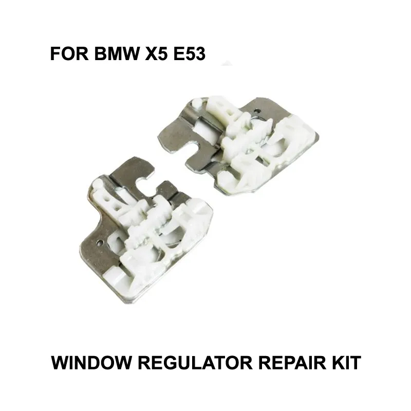 CLIPS de reparación de regulador de ventana CR para BMW, CLIPS de reparación de regulador de ventana con deslizador de METAL frontal y lateral derecho, X5 E53, 2000-2015