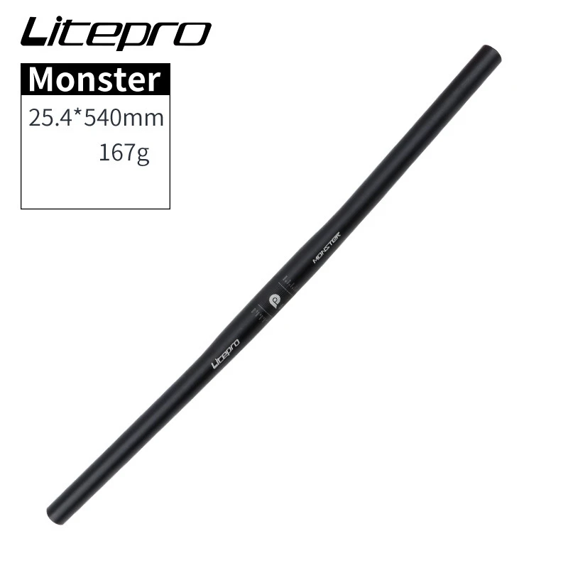Litepro Monster Folding Bike Horizontal 25.4*540/580mm Aluminium Alloy Ultra Light Handlebars Bicycle Parts