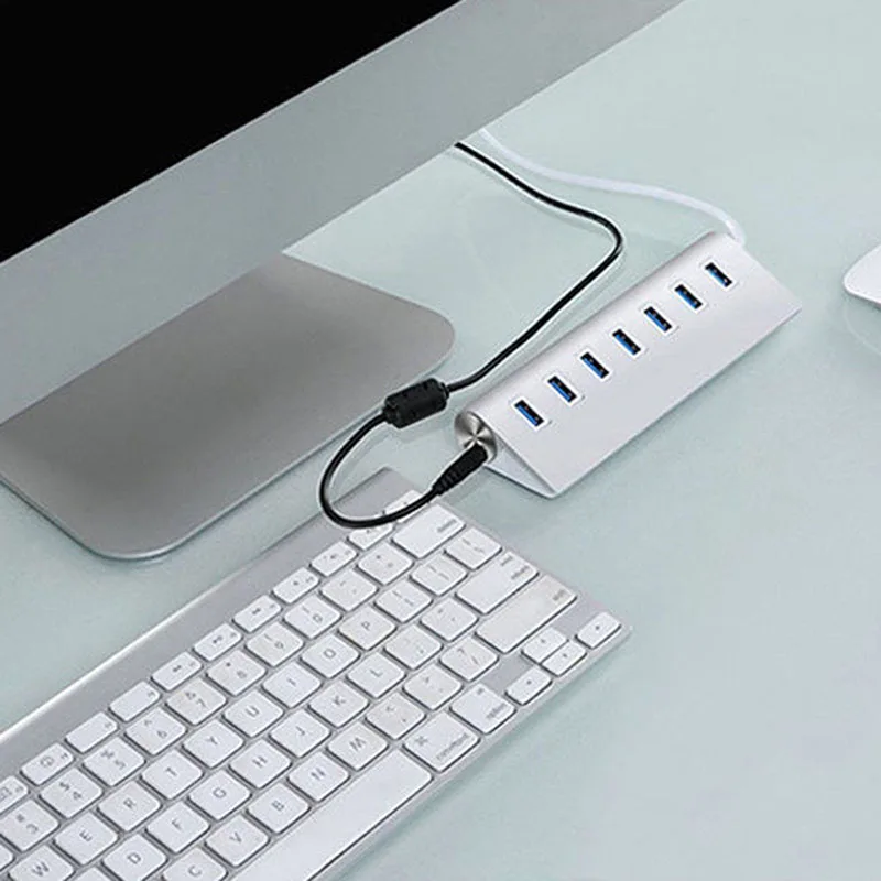 Многофункциональный Usb 3,0 высокое Скорость 5 Гбит/с концентратор Ac Мощность адаптер для портативных ПК драйвер Sup Порты для Windows Xp/vista/7/8/7/Порты