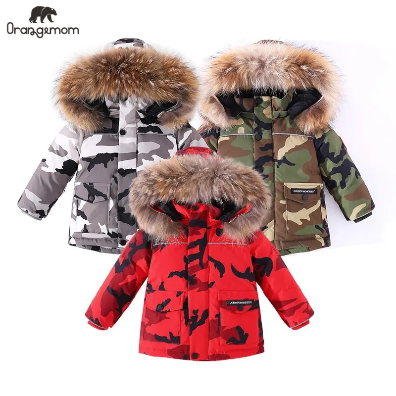 Brand Winter Coat Children's Jacket For Baby Boy Winter Clothes Camouflage Kids Clothes Waterproof Child Thicken Snow Wear