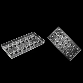 

2pcs Chocolate Molds,Baking and Pastry Tools Plastic Confectionery Pastry Moulds - lotus shape & 24 grid half moon