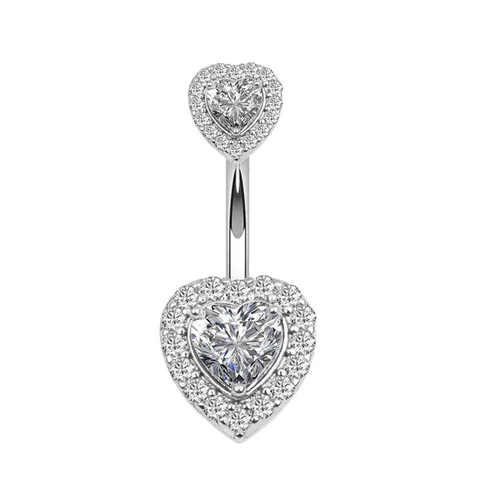 Sexy Navel Piercing Belly Ring Belly Button Rings Barbell Bar Zircon Dangling Ombligo Party Round for Woman Body Jewelry 14g