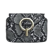 Модные кожаные поясные сумки со змеиным узором, сумка для телефона, женские Сумки из искусственной кожи, серые поясные сумки