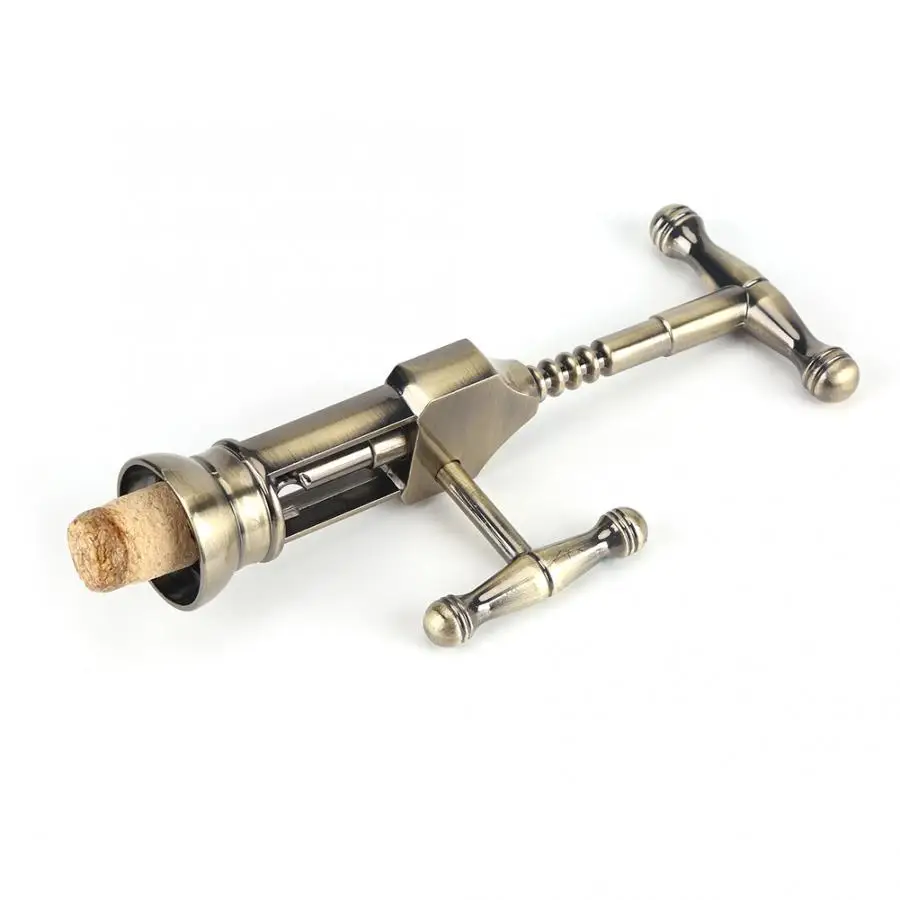 1pc Portable Wine Opener Retro Stainless Steel Metal Corkscrew Bottle Opener Portable Corkscrew Bottle Opener for Wine