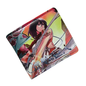 

Anime Attack On Titan Short Wallet Mikasa Ackerman PU Leather Purse