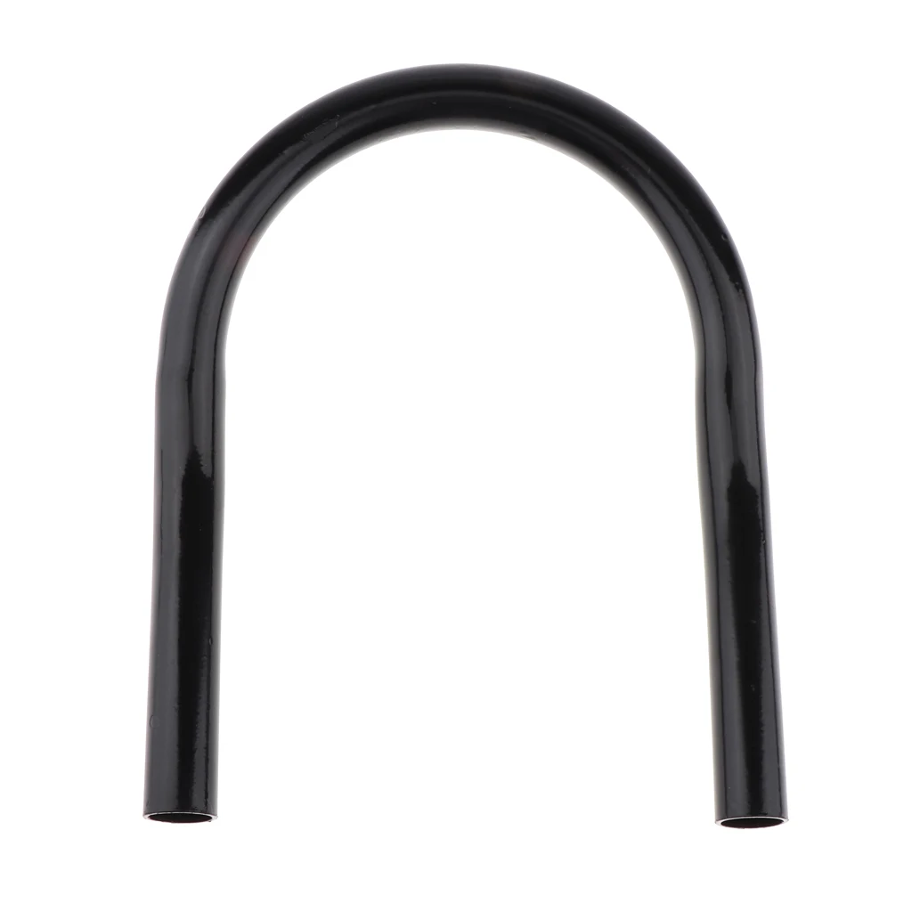 Motorcycle Upswept Backseat Rear Seat Hoop Bracket Frame Loop Brat Seat Cushion Armrest Hand Rail 175mm, Universal Fit, Black