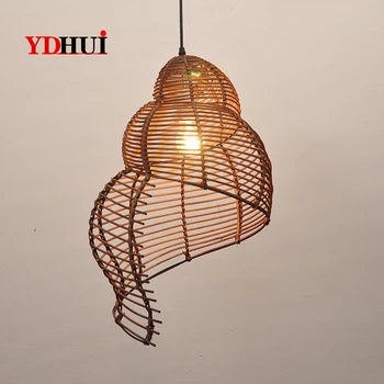 

Cane Art Chandelier Conch Scandinavian Individual Creativity Rural Chinese Living Room Balcony Restaurant Engineering Lighting