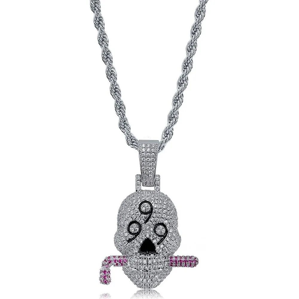 999 Skull Pendant \u0026 Necklace 18k Gold 