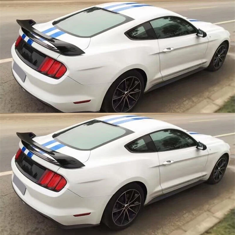 Mustang, спойлер из углеродного волокна для Ford Mustang, 4 сегмента, GT, заднее крыло, грунтовка, цветной спойлер, абс материал, задний плавник