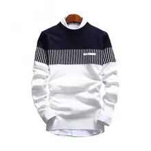 

New Autunm Pullovers Men Fashion Strip Causal Knitted Sweaters Pullovers Mens Slim Fit O Neck Knitwear Mens Brand Clothing 2022
