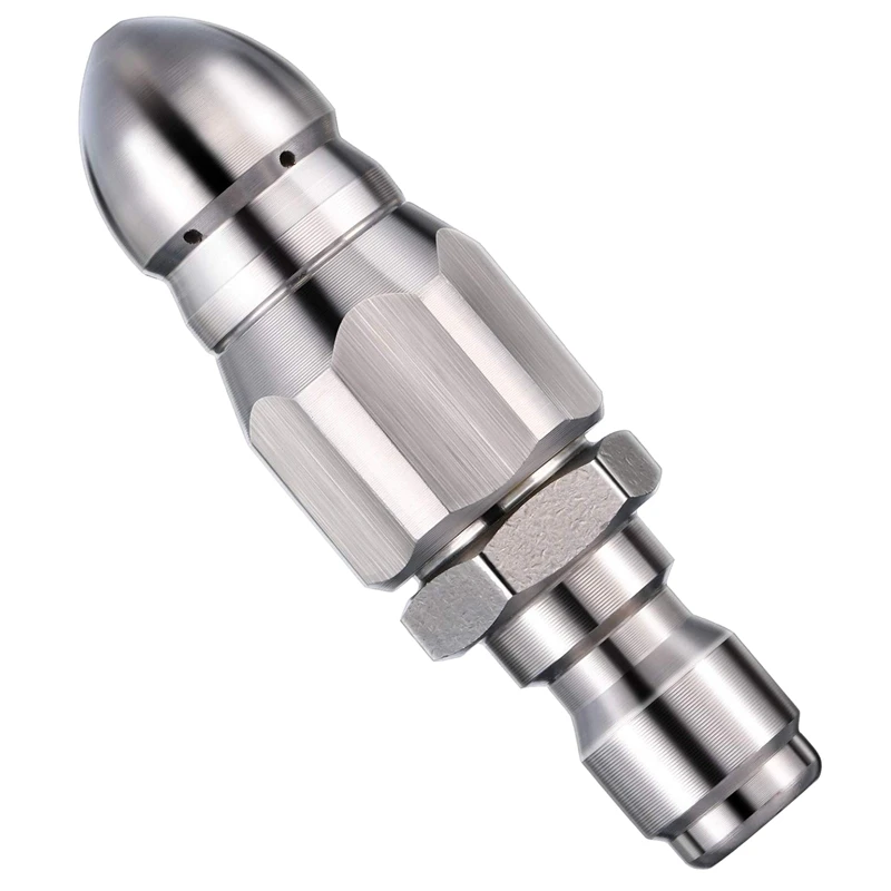

1/4 Inch 5000 PSI Sewer Jetter Nozzle Pressure Drain Jetter Hose Nozzle for 1/4 Pressure Washer Quick Connector