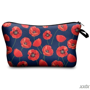 

Multifunction Flowers Printed Cosmetic Bag Makeup Case Pouch Toiletry Organizer