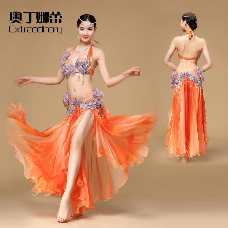 

Odin na lei Belly Dance Suit Skirt Egypt Cup Beaded Embroidery Bra Set Belly Dance Performance Clothing Costume