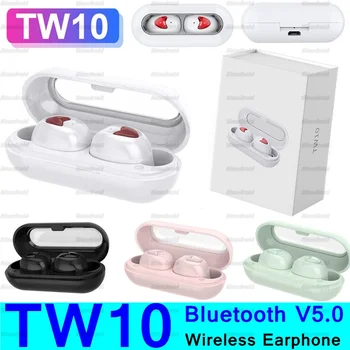 

20PCS/Lot TW10 Bluetoth V5.0 TWS Earphone Auto Pairing TW 10 Earbuds Activate Siri Microphone Binaural Call Wireless Earpieces