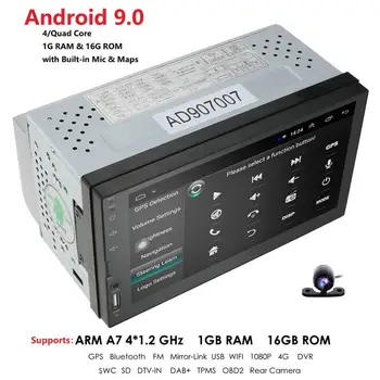 

Android 2din Car Multimedia MP5 Player Radio GPS Navi WIFI Autoradio 7'' Touch Screen Bluetooth FM Audio Car Stereo obd swc dab+