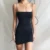 Черное Сексуальное платье Спагетти ремень платье Женская Высокая Талия Оболочка Клубные Платья Для женщин Короткие Летние Мини Без Рукавов Vestidos