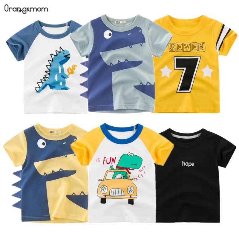 Boys Clothing Teenage Cotton Childrens Short-Sleeves Baby Summer Handsome