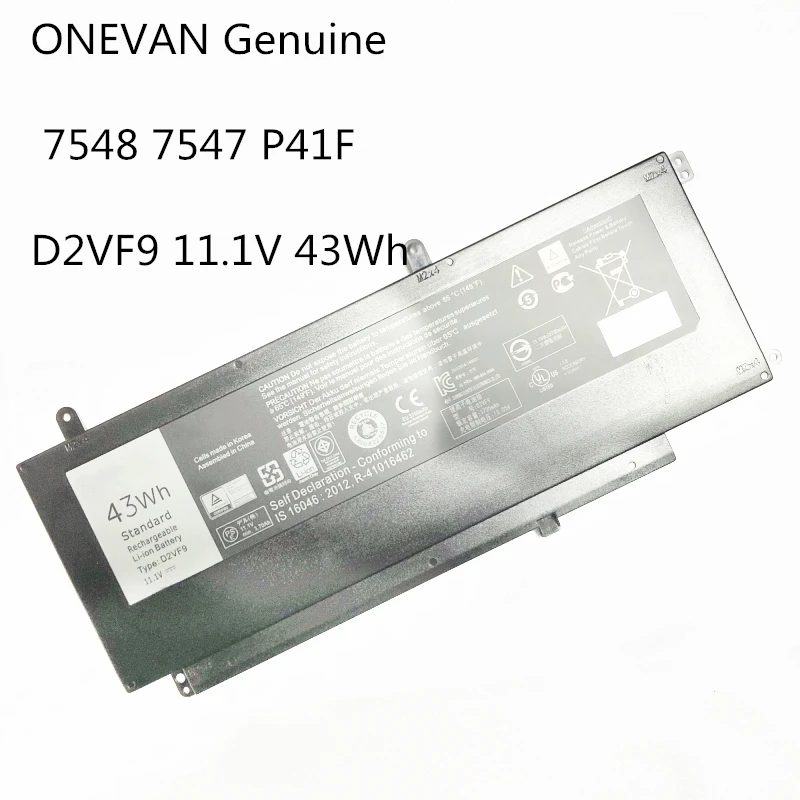 ONEVAN натуральная 43Wh D2VF9 Аккумулятор для ноутбука Dell Inspiron 15 7547 7548 для Dell Vostro 5459 P41F P68G PXR51 4P8PH