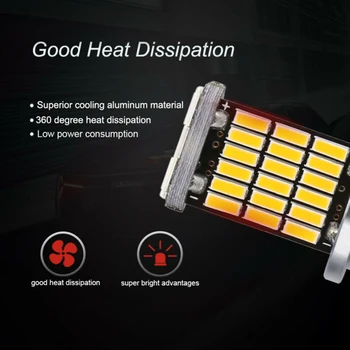 

Lamp LED Lights Bulbs Parts Accessories Car 2Pcs Amber DC9V-18V Reversing Turn signals