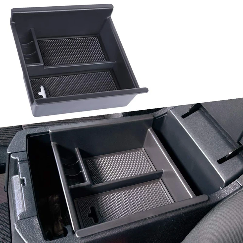 Для Toyota 4runner(2010-), центральной консоли Органайзер с карманами из АБС-пластика черный материалы лоток, подлокотник коробка вторичного хранения