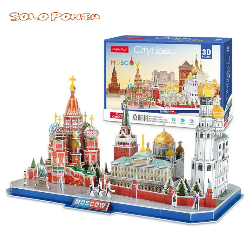 UMBUM Clever Paper 3D Cardboard Puzzle. Sights of Russia in miniature 