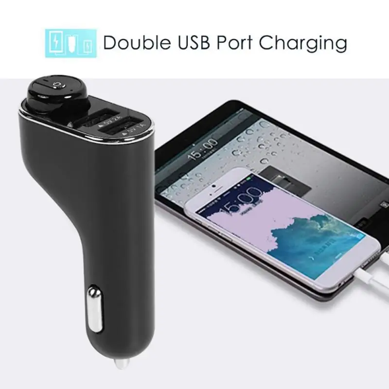 T10 Bluetooth наушники мини портативный одиночный наушник двойной USB Автомобильное зарядное устройство Handsfree беспроводная гарнитура для вождения для iPhone Xiaomi