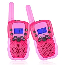 

2 Pc T388 Kids Walkie Talkie 8 Channels LCD VOX Screen Long Distance 3KM For 3-12 Years Old Boys Or Girls