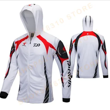 

DAIWA Unisex Hat Mask Quick Dry Fishing Clothes Long Sleeve Sun Protection Hooded Clothes for Outdoor Climbing Clothes Men