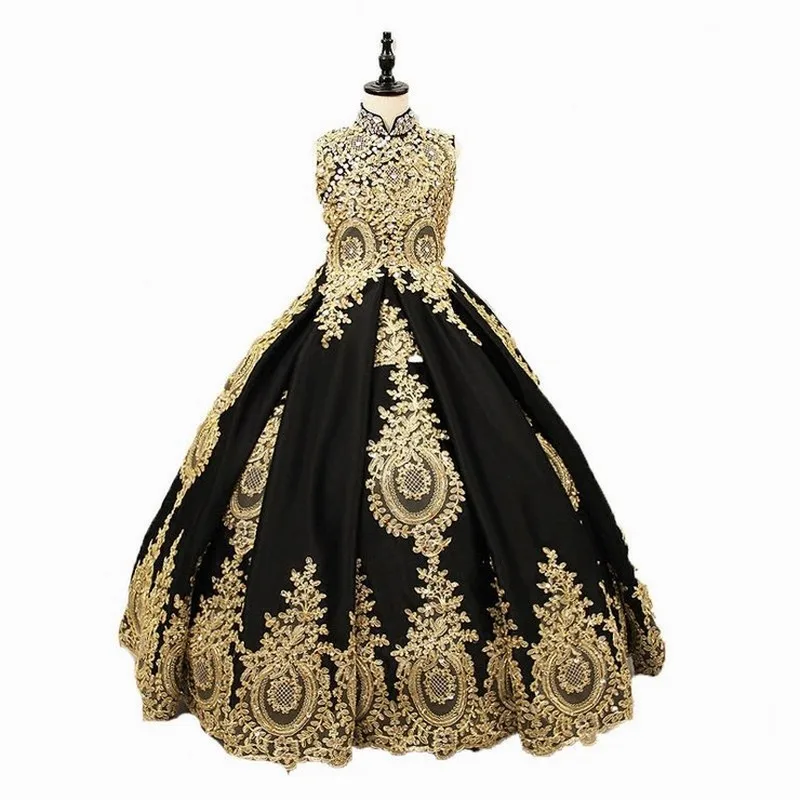 gold and black dress for kids