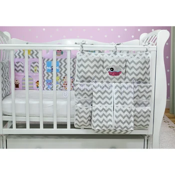 

Pocket organizer for crib pockets on the bed for baby children's organizer