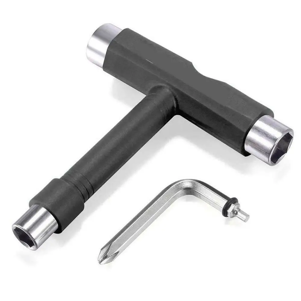 

Professional All-in-one T-type Skate Tool Screwdriver Socket Multi-functional Skateboard Adjusting T-tool NEW!