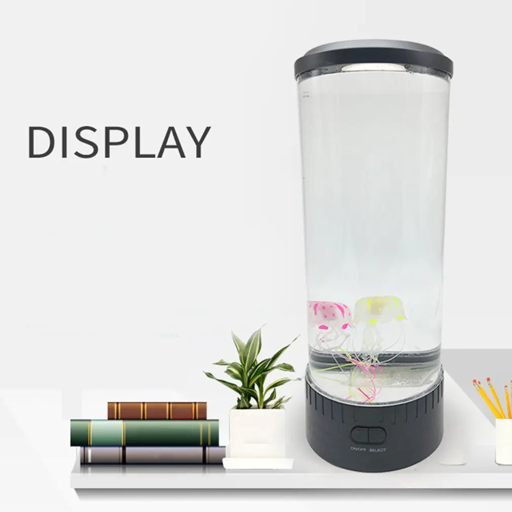 Led Jellyfish Night Light Home Aquarium Decoration Lights Bedside Lamp Creative Atmosphere Lights Fashion Beautiful USB Charging