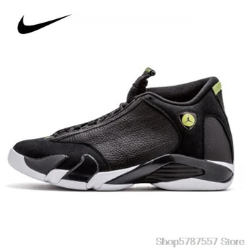 

Nike Air Jordan 14 Retro Indiglo Men's Basketball Shoes High Top Basketball Unisex Original Jordan Women Shoes 487471-005