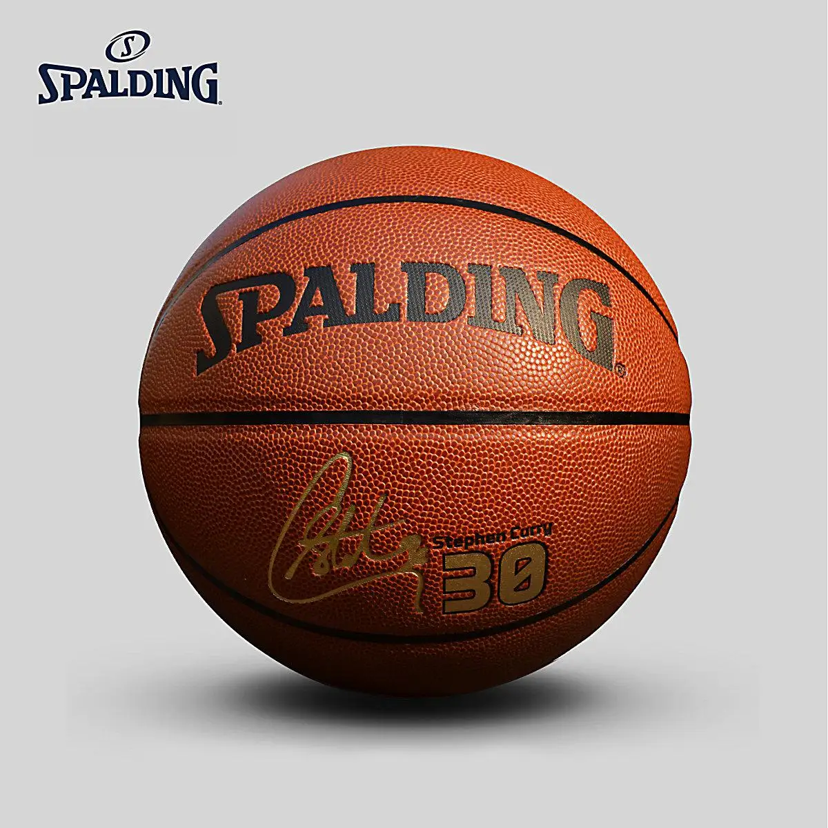 

ORIGINAL SPALDING NBA basketball signiture of Stephen Curie men's match training ball official size 7 PU indoor outdoor 74-645Y