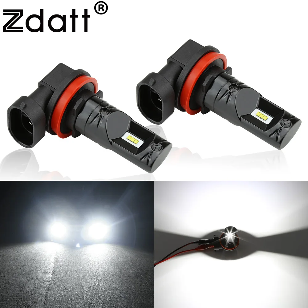 Zdatt H7 светодиодный Противотуманные фары H1 H3 H8 H9 H11 лампы 880 9005 HB3 9006 HB4 PSX24W поворот
