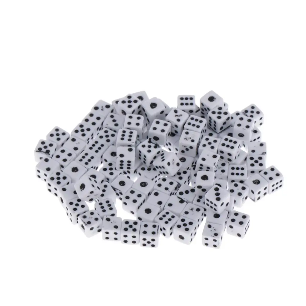100 Pieces Of 5 Mm Six Sides D6 Dies Dies For Dungeons And Dragon Game
