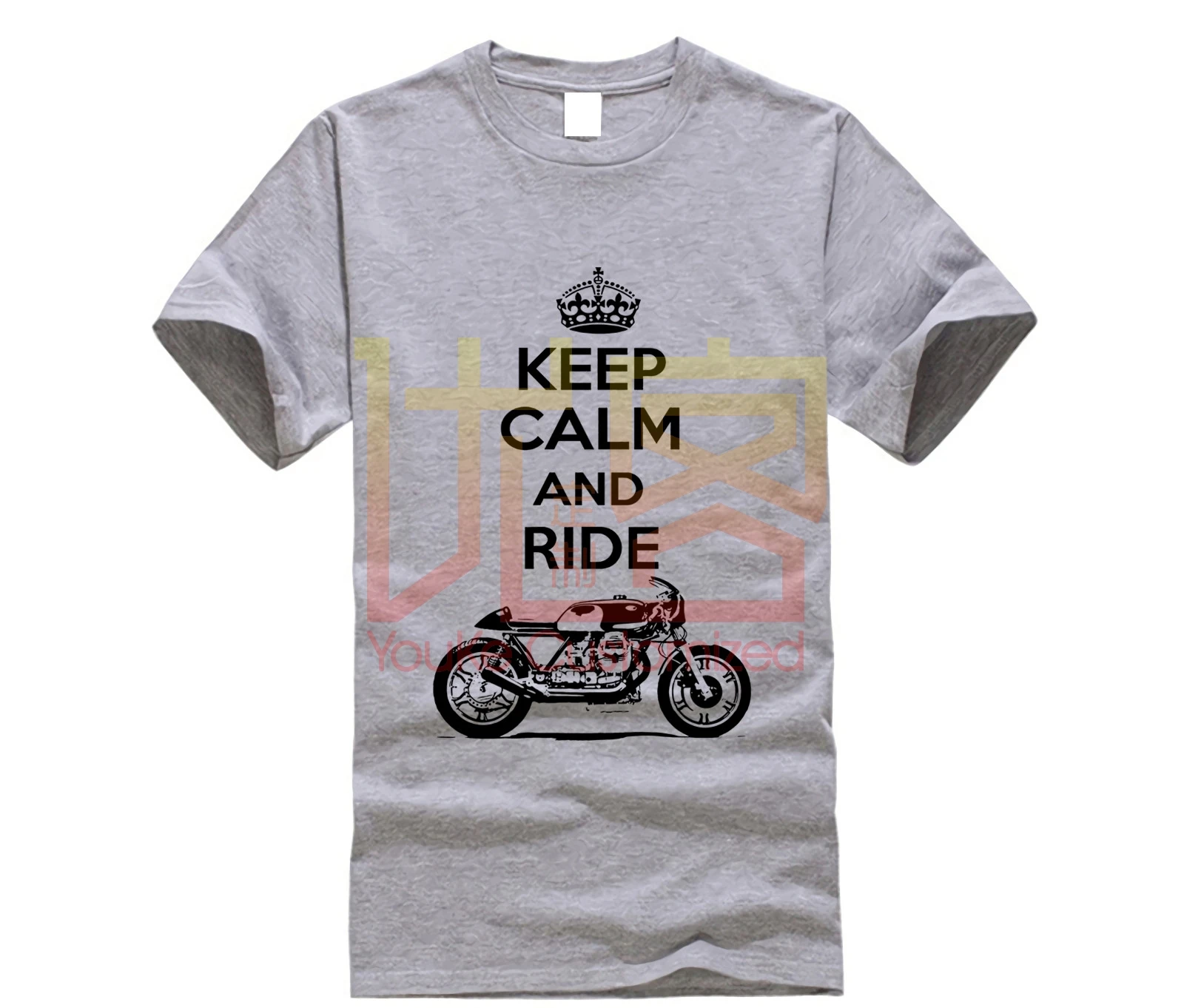 Summer T-Shirts For Men Cotton Fitness Clothing Italian Motorcycle Cafe Racer Keep Calm Top Tee Shirt | Мужская одежда