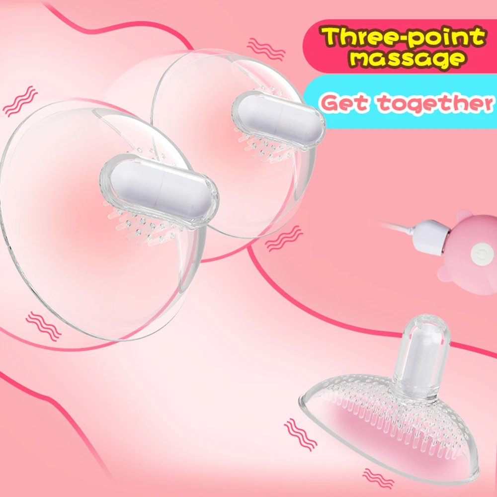 Ceny USB silikonowa przezroczysta wibracyjna sutek Sucker stymulator piersi wibrator do łechtaczki z 10 trybami masażer do piersi erotyczne dokuczanie