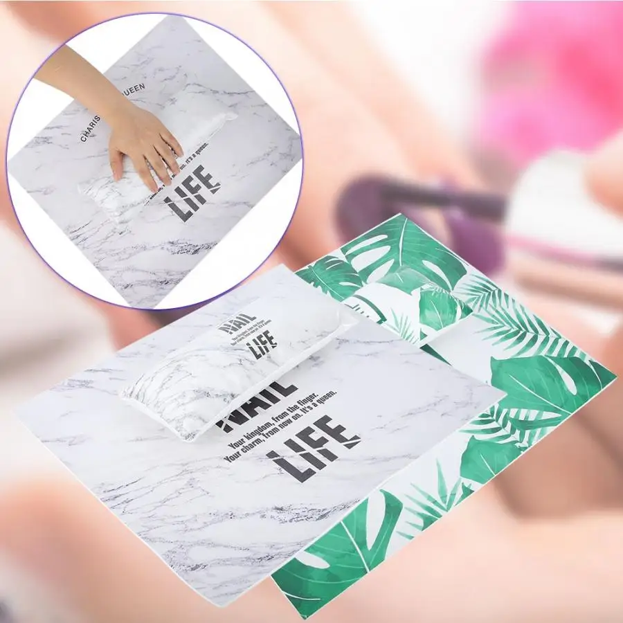 Nail Art Ручная подушка набор салонный держатель для рук Подушка моющийся маникюрный стол коврик ручная Подушка