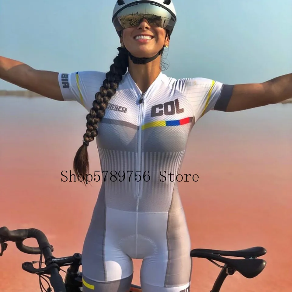 Pro Team триатлон костюм женский короткий рукав Велоспорт Джерси Skinsuit комбинезон Майо Велоспорт Ropa ciclismo набор гель