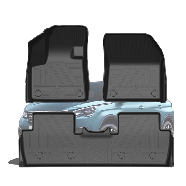 Tapis de sol Peugeot 5008 II 3D caoutchouc avec rebords