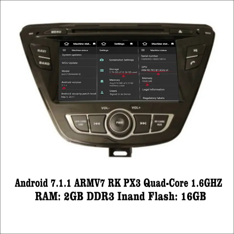 Android 7 1 2G RAM для Hyundai Avante/Elantra автомобильный Радио Аудио Видео Мультимедиа DVD плеер
