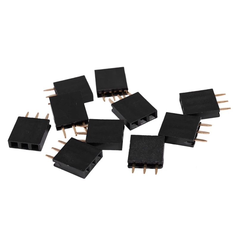 Big deal 10pcs 2.54mm Single Row Female Pitch Header Socket Connector PCB 3 Pin Strip | Дом и сад