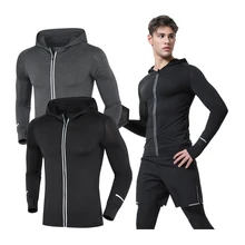 Мужская куртка с капюшоном для бега, дышащее пальто, толстовки на молнии для фитнеса, мужские спортивные толстовки для тренировок на открытом воздухе