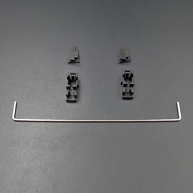 Placa de Aço Eixo Satélite para Teclado Mecânico Estabilizadores Personalizados Eixo Interruptor Preto Montado 6.25u 2u Oem - Imagem 5