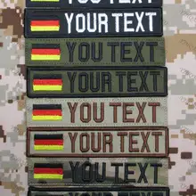 Флаг Германии пользовательское имя нашивка-лента иврит письмо крюк и петля вышивка пользовательские патч Мультикам зеленый ACU черный AU FG Tan