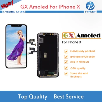 

1 PCS GX Amoled LCD or Display or Screen For iPhone X OEM Touch Screen Digitizer Assembly Replacement Free DHL Shipping