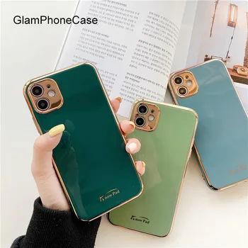 

GlamPhoneCase Electroplated Solid Color Phone Case For iPhone11Pro/Max X XS Max XR Soft Silicone Cover For iPhone11 7 8 PlusCase